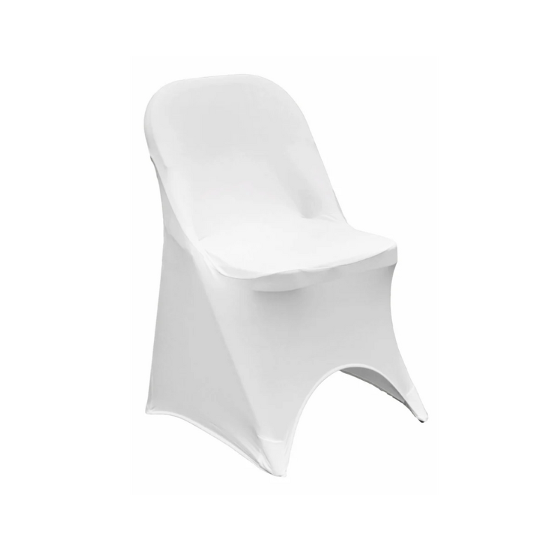 White Spandex Folding Chair Cover