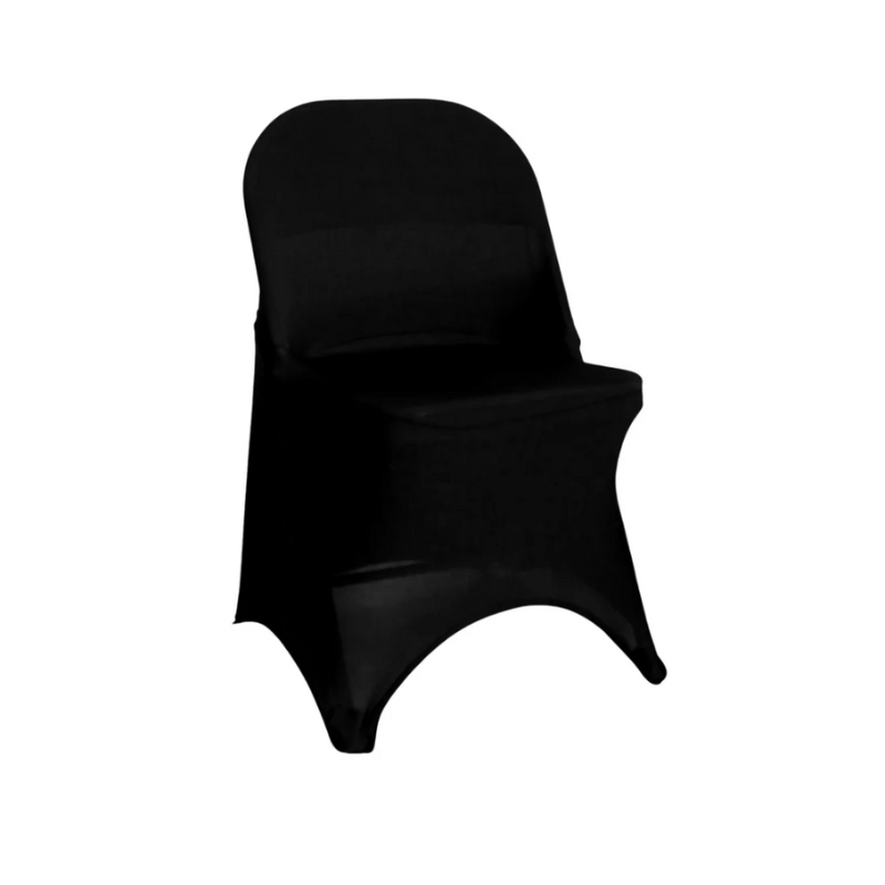 Black Folding Spandex Chair Cover